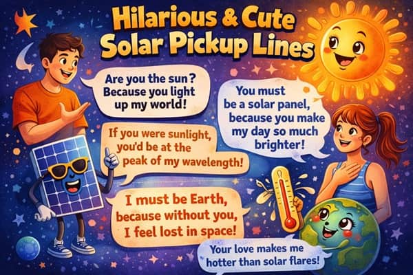Hilarious & Cute Solar Pickup Lines
