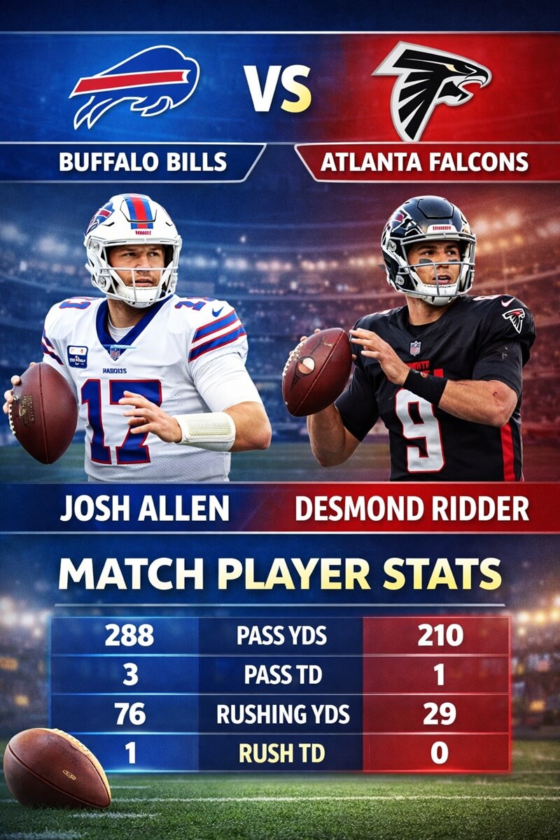Buffalo Bills vs Atlanta Falcons Player Stats