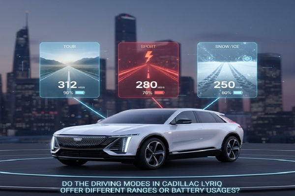 Do the Driving Modes in Cadillac LYRIQ Offer Different Ranges or Battery Usages?